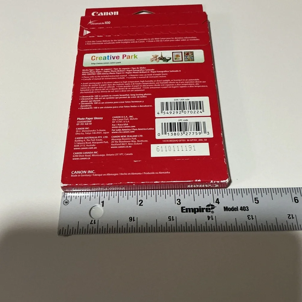 Canon set of. 2 Glossy Photo Paper 4x6 New